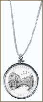 Chickasaw National Recreation Area Quarter Sterling Silver Necklace MAIN
