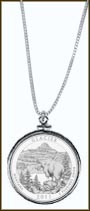 Glacier National Park Quarter Sterling Silver Necklace MAIN