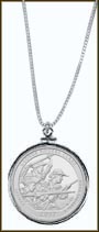 George Rogers Clark National Historical Park Quarter Sterling Silver Necklace MAIN