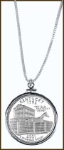 Kentucky Quarter Sterling Silver Necklace MAIN