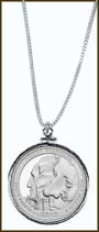 Mount Rushmore National Memorial Quarter Sterling Silver Necklace MAIN