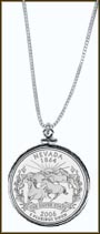 Nevada Quarter Sterling Silver Necklace MAIN