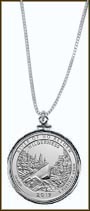 Frank Church River of No Return Wilderness Quarter Sterling Silver Necklace MAIN