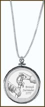 Saratoga National Historical Park Quarter Sterling Silver Necklace MAIN