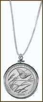 Tallgrass Prairie National Preserve Quarter Sterling Silver Necklace MAIN