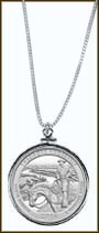 Theodore Roosevelt National Park Quarter Sterling Silver Necklace MAIN