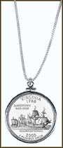 Virginia Quarter Sterling Silver Necklace MAIN