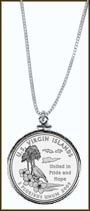 US Virgin Islands Quarter Sterling Silver Necklace MAIN