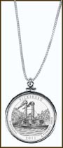 Vicksburg National Military Park Quarter Sterling Silver Necklace MAIN