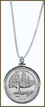 Voyageurs National Park Quarter Sterling Silver Necklace MAIN