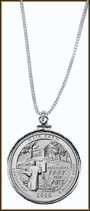 Weir Farm National Historic Site Quarter Sterling Silver Necklace MAIN