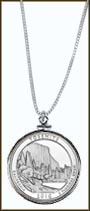 Yosemite National Park Quarter Sterling Silver Necklace MAIN