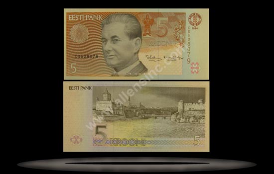 Estonia Banknote, 5 Krooni, 1994, P#76a MAIN