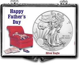 Father’s Day Easy Chair American Silver Eagle Gift Display THUMBNAIL