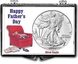 Father’s Day Easy Chair American Silver Eagle Gift Display THUMBNAIL