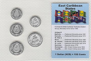 East Caribbean States - set of 5 MAIN