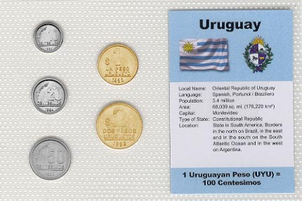 Uruguay - set of 5 MAIN