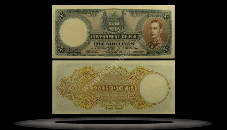 Fiji Banknote, 5 Shillings, 1.1.1941, P#37d MAIN