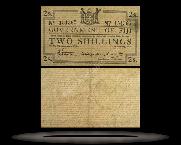 Fiji Banknote, 2 Shillings, 1.1.1942, P#50a MAIN