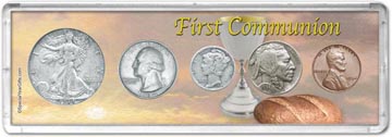 1934 First Communion Coin Gift Set THUMBNAIL