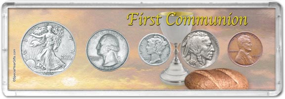 1935 First Communion Coin Gift Set MAIN