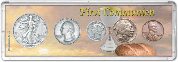 1936 First Communion Coin Gift Set MAIN