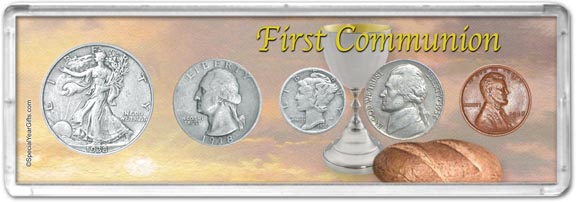 1938 First Communion Coin Gift Set LARGE