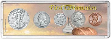 1938 First Communion Coin Gift Set THUMBNAIL