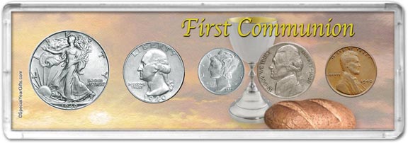 1940 First Communion Coin Gift Set LARGE