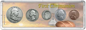 1954 First Communion Coin Gift Set THUMBNAIL