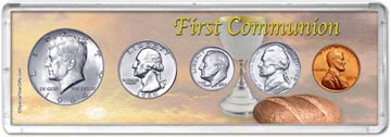 1964 First Communion Coin Gift Set THUMBNAIL