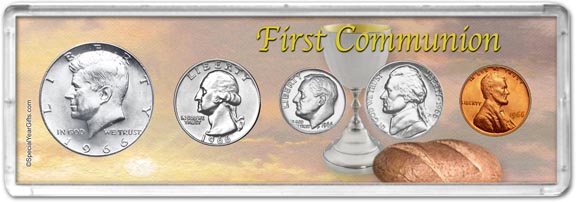 1966 First Communion Coin Gift Set LARGE