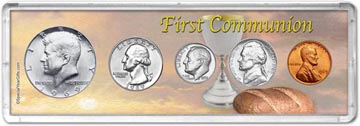 1969 First Communion Coin Gift Set THUMBNAIL