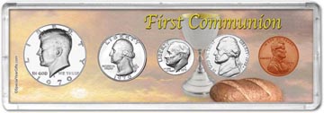 1970 First Communion Coin Gift Set THUMBNAIL