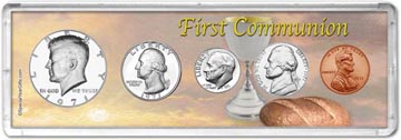 1971 First Communion Coin Gift Set THUMBNAIL