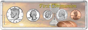 1982 First Communion Coin Gift Set THUMBNAIL
