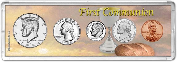 1984 First Communion Coin Gift Set LARGE
