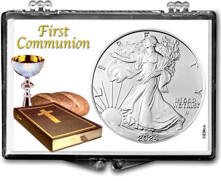 2024 First Communion American Silver Eagle Gift Display LARGE