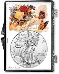 For Mother American Silver Eagle Gift Display THUMBNAIL