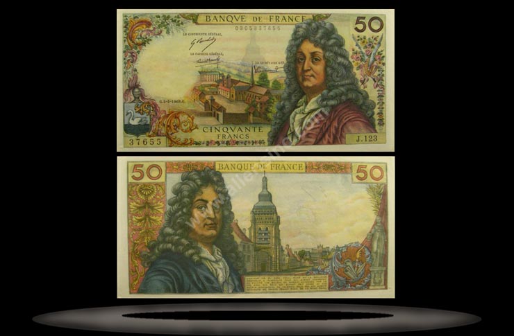 France Banknote, 50 Francs, 3.10.1968, P#148c MAIN