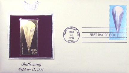 #2035 20¢ Balloons - Gold-Foil First Day Cover MAIN