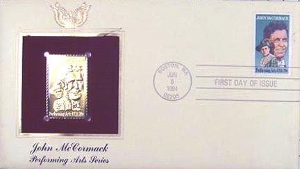 #2090 20¢ John McCormack - Gold-Foil First Day Cover MAIN