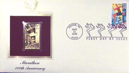 #3067 32¢ Marathon - Gold-Foil First Day Cover MAIN