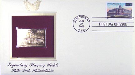 #3518 34¢ Shibe Park - Gold-Foil First Day Cover MAIN
