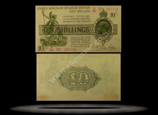 Great Britain Banknote, 10 Shillings, ND (Oct 1919), P#356 MAIN