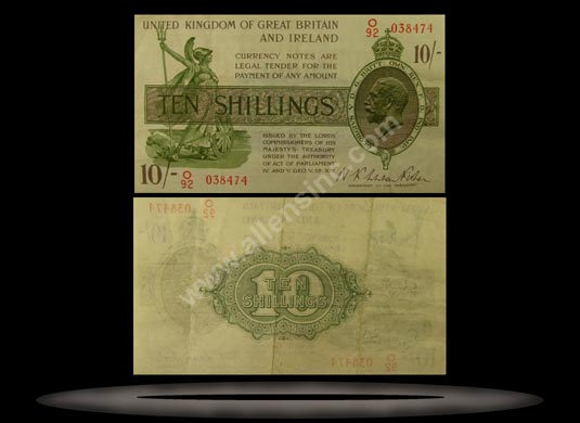 Great Britain Banknote, 10 Shillings, ND (1922-23), P#358 MAIN