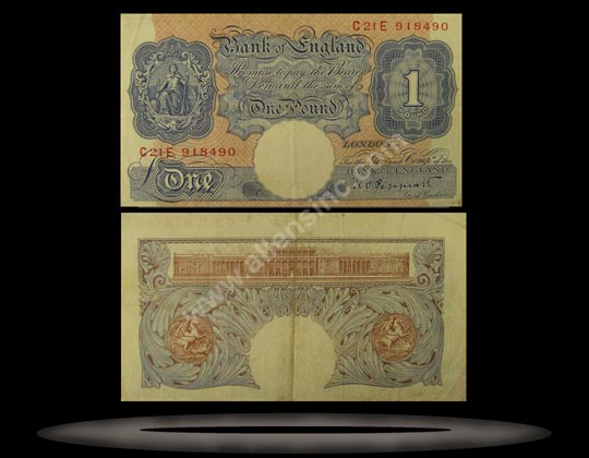 Great Britain Banknote, 1 Pound, ND (1940-48), P#367a MAIN