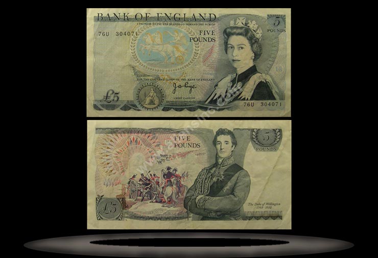 Great Britain Banknote, 5 Pounds, ND (1973-80), P#378b MAIN