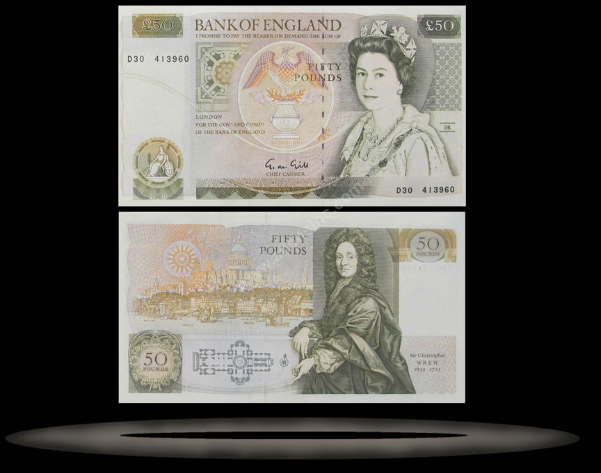 Great Britain Banknote, 50 Pounds, ND (1988-91), P#381b MAIN