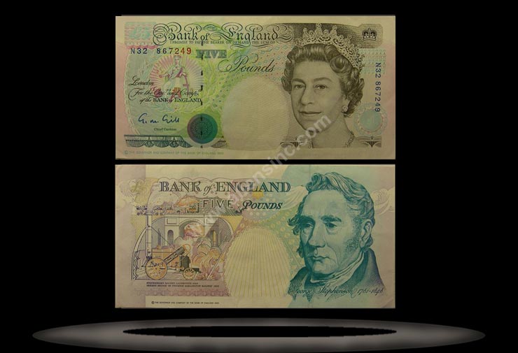 Great Britain Banknote, 5 Pounds, ND (1991-92), P#382b MAIN